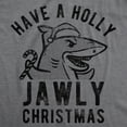 thumbnail image 2 of Womens Have A Holly Jawly Christmas T Shirt Funny Holiday Shark Graphic Tee Womens Graphic Tees, 2 of 9