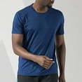 thumbnail image 3 of Vedolay Men's T-Shirts Men's Heavyweight Cotton Short Sleeve Crew Neck T-Shirt,Dark Blue XXL, 3 of 5