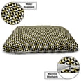 thumbnail image 3 of Glitch Pet Bed, Rhythmic Abstract Geometric Bicolour Art Illustration Print, Chew Resistant Pad for Dogs and Cats Cushion with Removable Cover, 24" x 39", Mustard Charcoal Grey, by Ambesonne, 3 of 4