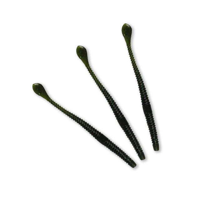 Cebo de pesca Wosthever Nematodos 11CM gusanos falsos flexibles verde oscuro