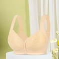 thumbnail image 2 of Women's Fixed Cup Front Buckle Underwear For The Elderly Plus Size Bra Without Underwire Thin Tank Top Bra, 2 of 2