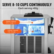 VEVOR Commercial Ice Cream Machine, 18-28 L/H Yield, 1850W 3-Flavor Countertop Soft Serve Ice Cream Maker, 2 x 5.5L Stainless Steel Cylinder, LED Panel Auto Clean Pre-cooling, for Restaurant Bars