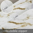 thumbnail image 7 of White Gold Abstract Body Pillow Cover 20 x 60 Inch Decorative Pillow Cover Modern Marble Geometric Lumbar Pillowcase Seasonal Rectangle Cushion Case for Couch Sofa Bed Living Room, 7 of 7