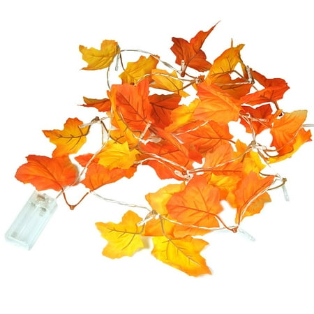 Garosa Thanksgiving Decorations Lighted Fall Garland String Lights