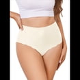thumbnail image 1 of Bragas Invisibles de Cintura Alta para Mujer, Sin Etiqueta, con Borde Ondulado y Cobertura Total. Como la Leche XL, 1 of 10