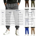 thumbnail image 4 of Vhkiploz Plus Size Taper Cuffes Trousers for Men's Solid Color Drawstring Daily Joggers Running Hiking Travel Pants, 4 of 9