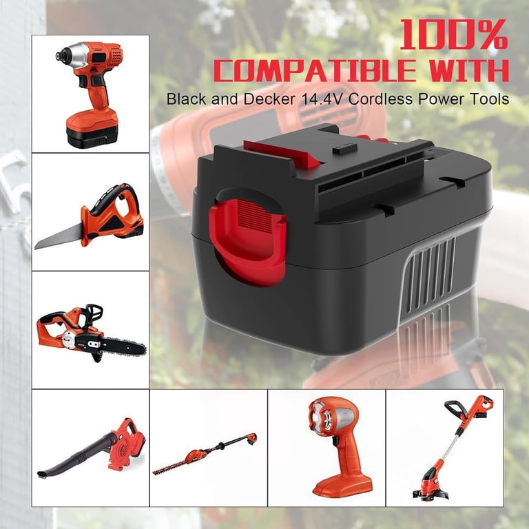 2Pack HPB14 Replacement for Black and Decker 14.4 Volt Battery +