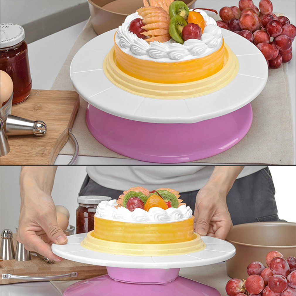Plastic Cake Turntable Rotating Cake Decorating AntiSkid Plastic Cake Turntable Rotating Cake Decorating AntiSkid