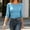 Light Blue, variant on Womens Boat Neck 3/4 Sleeve Tops Stretchy Slim Fit Solid Color Basic Tees Fall Winter Casual Comfortable Pullover Blouses