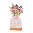 thumbnail image 1 of Ruifaya Calendario de escritorio con flores florecientes 2024, planificador mensual de Año Nuevo con forma de jarrón único, calendario con temática de flores, bonita decoración floral para escritori, 1 of 6