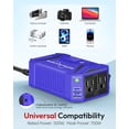 thumbnail image 6 of BESTEK 300W Car Power Inverter DC 12V To 110V AC Pure Sine Wave Dual USB Fast Charge Safety Certification, Blue, 6 of 7