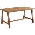 thumbnail image 1 of Vincent 60" Acacia Bois Chevron Table à Manger en Brun, 1 of 9