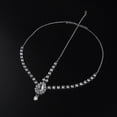 thumbnail image 5 of Boho Dainty Crystal Head Chain Rhinestone Teardrop Forehead Chain Belly Dancer Jewelry Wedding Headband Prom Party Festival Hair Accessories for Women (Silver), 5 of 8
