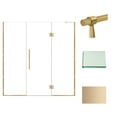 thumbnail image 4 of Transolid Ehtf73257610c-Bk Elizabeth 76" High X 73" Wide Hinged Semi Frameless Shower Door, 4 of 7