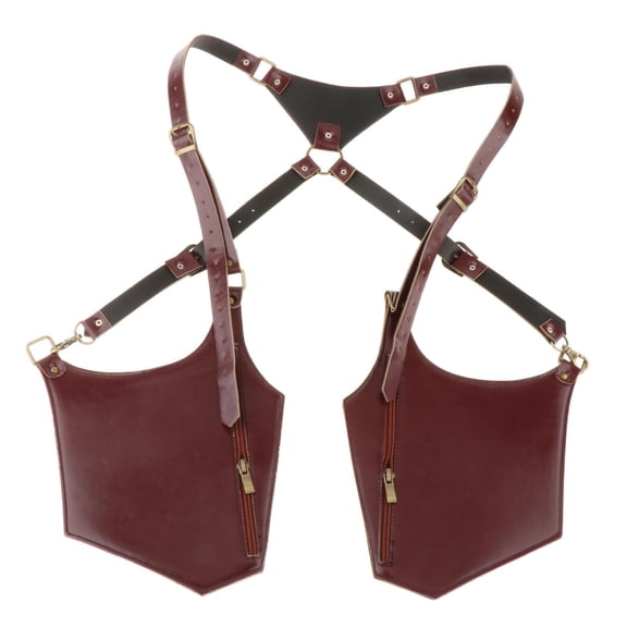 Correa para axilas portátil Cartera Monedero Correa de hombro Estuche de seguridad PU Teléfono Bolsa de hombro para montar en , marrón Hugo Estuche para arnés de hombros