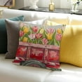 thumbnail image 3 of BANET  Pillow Covers Spring Summer Throw Pillow Covers Soft Velvet Pink Floral Flower Cushion Covers Square Pillow Cases for Couch Sofa Patio Outdoor Home Decorations White, 3 of 5