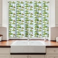 thumbnail image 2 of Ambesonne Frog Kitchen Curtains, Cartoon Jumping Pond Animals, 55"x45", Pale Blue Multicolor, 2 of 3