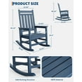 thumbnail image 2 of Ergonomic HDPE Rocking Chair - High Back Patio Rocker with Wide Armrests, All-Weather Comfort for Porch, Garden, Deck, Supports 380lbs, 2 of 8