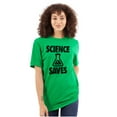thumbnail image 3 of Science Saves Nerdy Scientist Geek Plus Size Crewneck Graphic Tee Shirt Brisco Brands 2X, 3 of 5