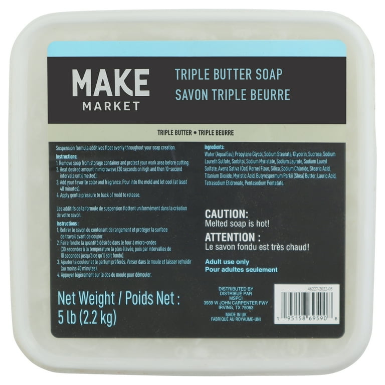 Base De Savon Triple Beurre 20 Kg - Pour Fabrication De Savon Maison (Melt And Pour) - Neuf