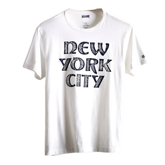 New  American Eagle Tailgate Mens White & Blue NYC Graphic Tee Shirt Large L 3192-5