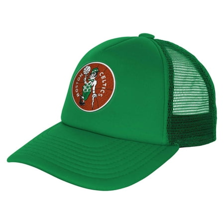 Youth Mitchell & Ness Kelly Green Boston Celtics Core Evergreen Trucker Adjustable Hat