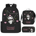 thumbnail image 4 of Kuromi Anime Backpack Set 3 Pieces with Lunch Bag and Pencil Case for Women Men, Fashion Daypack, Classic High Backpack for Teens, Travel Laptop Backpacks, 4 of 9