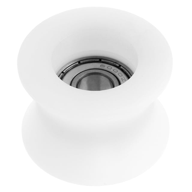 OUNONA Rowing Machine Parts Bearing Guide Pulley Roller 1Pcs Plastic White Round For Smooth Operation