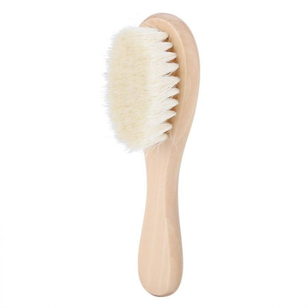 Qiilu Set De Brosse A Cheveux Et Peigne En Bois Pour Bebe En Poils De Chevre Pour Les Nouveau Nes Soin Quotidien Des Tout Petits Peigne En Bois Pour Bebe Poils De Chevre