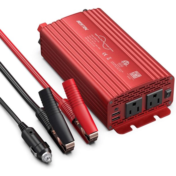 Bestek 500w Pure Sine Wave Power Inverter Dc 12v To Ac 110v Car Plug Inverter Adapter