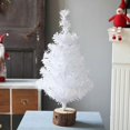 thumbnail image 3 of Elegant Mini Artificial Christmas Tree, White Christmas Decoration With Lifelike Branches And Sturdy Metal Stand For Home Party, Diy Crafts, 26s, 3 of 5