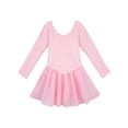 thumbnail image 4 of DPOIS Kids Girls Long Sleeves Ballet Leotard Dancewear Gymnastics Outfit Pink 8-10, 4 of 6