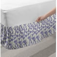 thumbnail image 2 of Botanical Bed Skirt, Spring Lavender Flower Branches Wildflowers Meadow Rural Flourish Motif, Elastic Bedskirt Dust Ruffle Wrap Around for Bedding Decor, 4 Sizes, Eggshell Blue Violet, by Ambesonne, 2 of 2