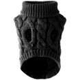 thumbnail image 2 of Dog Sweater Vest Pet Warm Coat Soft Knitting Wool Winter Sweater Black (L), 2 of 5