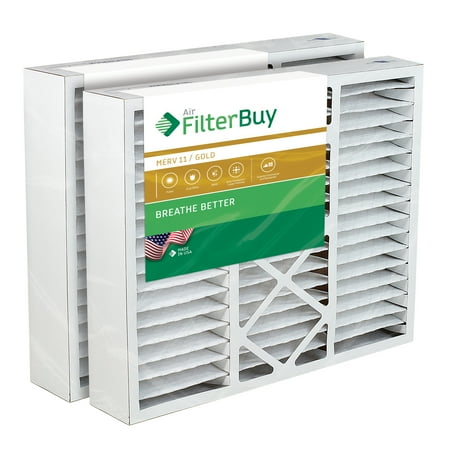 - 2 - 20x25x5 Honeywell FC100A1037 Pleated AC Furnace Air Filters. AFB Gold MERV 11.