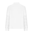 thumbnail image 5 of AXXD White Basic Hawaiian Shirts for Women 2024 Lace Spring And Summer Trendy V-neck Mesh Spliced Flower Printed Casual T-shirt, 5 of 6