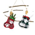 thumbnail image 4 of Bas de Noël en Forme d'Os Plaid Grand Animal de Compagnie Bas Arbre Suspendu Décoration, 4 of 10