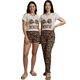 thumbnail image 1 of Pijama De 3 Piezas Mujer Pantalon Short Y Playera A Juego, 1 of 5