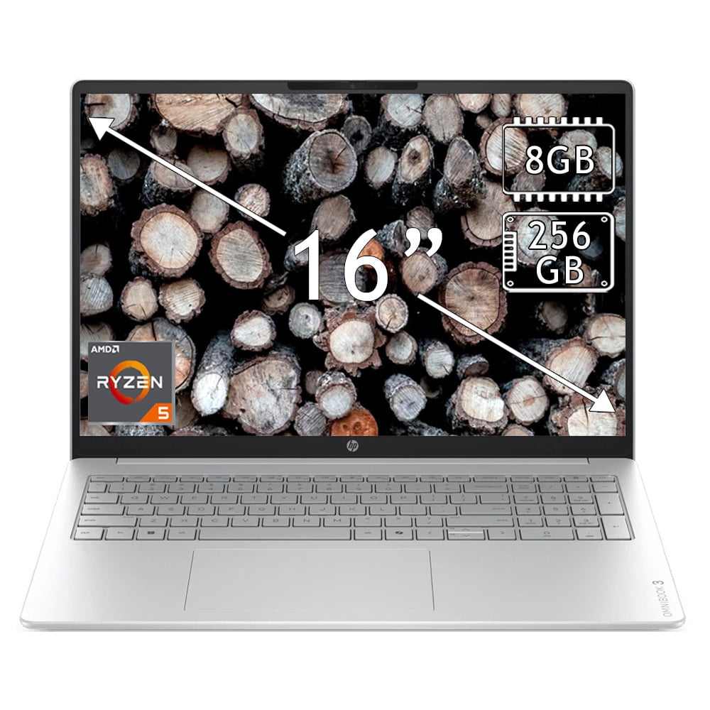 Laptop Hp Omnibook 3 Touch 16" Ryzen 5 8GB 256GB Plata 16-BY0015DX