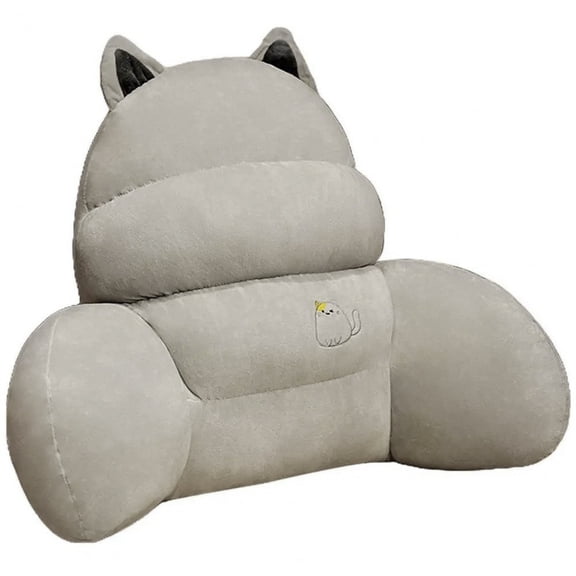 Vjnyvs Bed Rest Reading Pillow With Arm Support Plush Reading And TV Relax Pillow Backrest with Arms Sofa Couch Pillow for Home