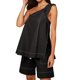 thumbnail image 1 of Conjunto de dos piezas con un solo hombro para mujer: top con cintura elástica y pantalones cortos para vacaciones o yoga, 1 of 7