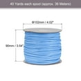 thumbnail image 2 of Unique Bargains Beading Thread Bracelet Weave Bead Craft Cord 5mm 36M/Roll (40-Yards) Decorative String, Light Blue, 2 of 7