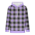 thumbnail image 6 of Ailaofu Plaid Hoodies for Women Oversized Long Sleeve Color Block Buttery Soft Pullover Loose Fit Fall Outfit for All Styles, 6 of 6