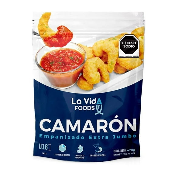 Camarón empanizado La Vida Foods extra jumbo 420 g
