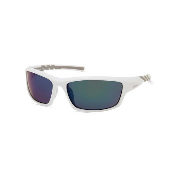Harley-Davidson Women's Rubberized Sport Sunglasses, White Frame/Aqua Lenses, Harley Davidson