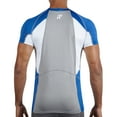 thumbnail image 3 of RunFlyte Men's Contour Panel Compression Short Sleeve T-Shirt - Moisture Wicking Royal Blue/Grey/White f1213-bgw, 3 of 4