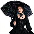 thumbnail image 1 of Paraguas Plegable JTYKUYR con Encaje Estilo Gothic Lolita y Protección UV, 1 of 7