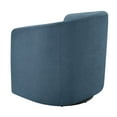 thumbnail image 4 of Comfort Pointe Amhurst Blue Fabric Swivel Barrel Accent Chair, 4 of 16