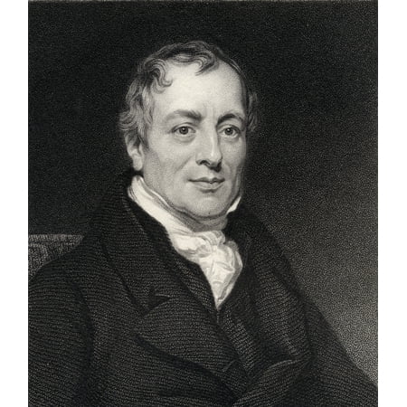 David Ricardo 1772-1823 English Economist Engraved By W Holl From The Book Historical Sketches Of Statesmen Published London 1843 Canvas Art - Ken Welsh  Design Pics (13 x