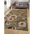 thumbnail image 1 of 5 x 8 ft. Hand Tufted Wool Floral Rectangle Area Rug, Green, 1 of 1